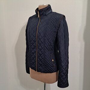 Ci Sono Women's Jacket Size L Front Zipper Long Sleeve Navy/Blue